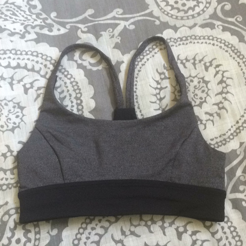Grey/black lululemon sportsbra